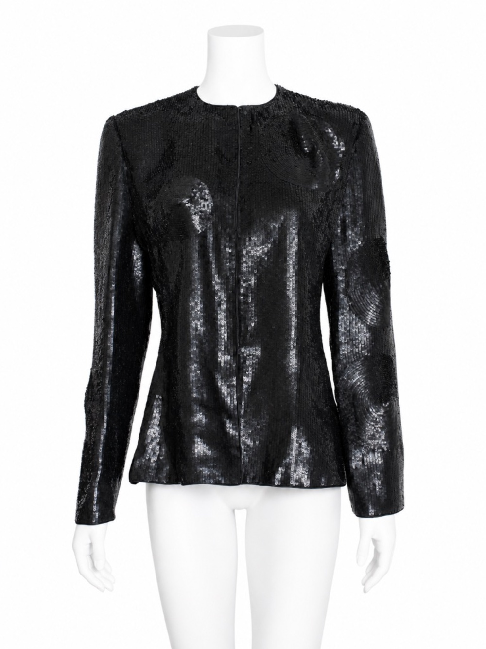 Mary McFadden Couture Jacket Sequins Evening Cocktail Formal Embellished Vintage